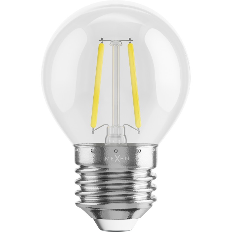 Mexen Vintis LED filamentová žárovka E27, G45, 2W, Neutrální - 4000K, 240 lm, čirá - L156-E27-0227-00 - L156-E27-0240-00