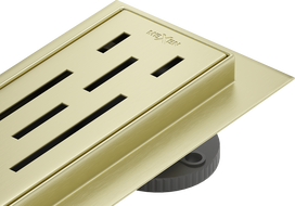 Mexen Flat 360° M01 otočný lineární odtok 50 cm, zlatý kartáčovaný - 1A20050-40