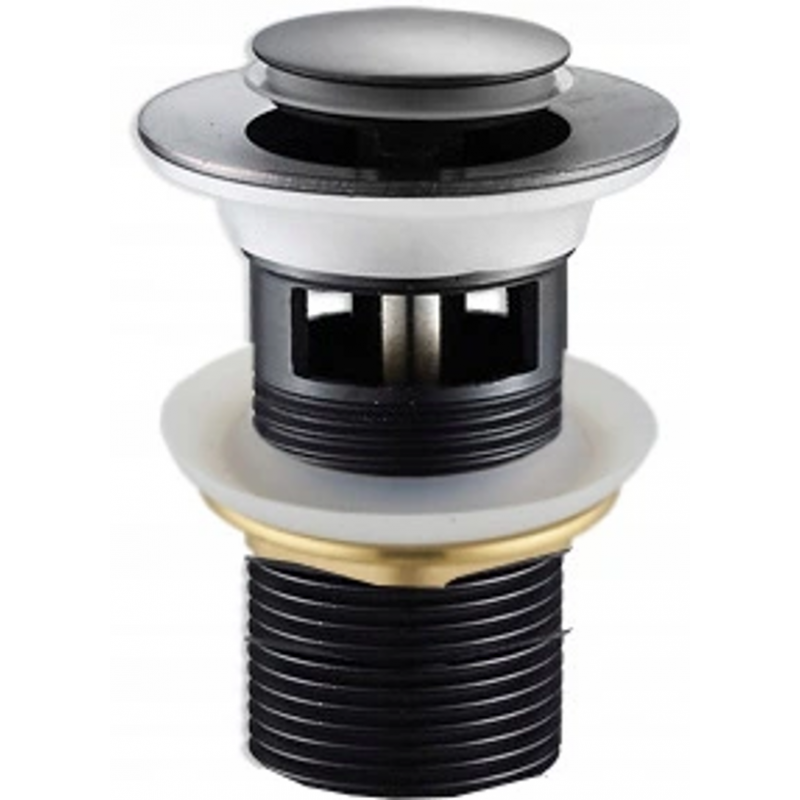 Mexen zátka klik-klak malá kulatá s přepadem, černá - 79925-70