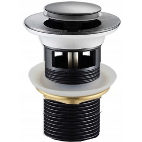 Mexen zátka klik-klak malá kulatá s přepadem, černá - 79925-70