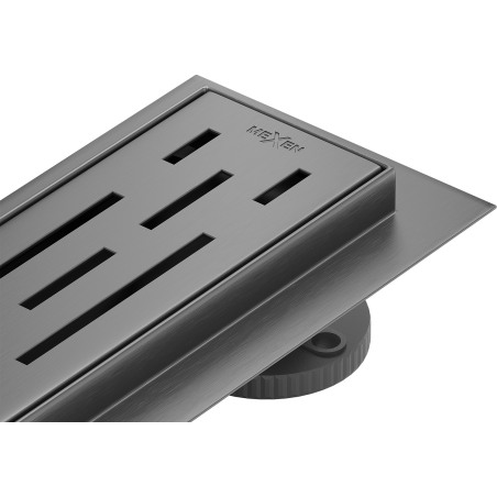 Mexen Flat 360° M01 otočný lineární odtokový žlab 80 cm, broušená gun šedá - 1E20080-40