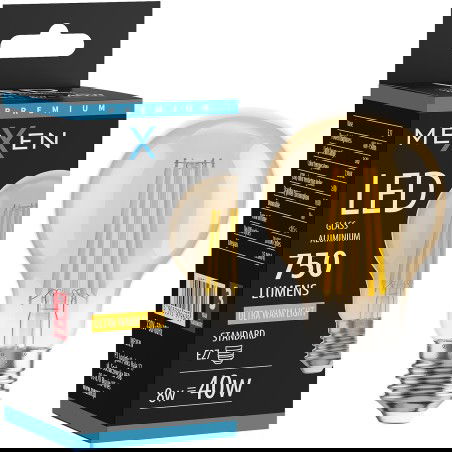 Mexen Vintis LED filamentová žárovka E27, A60, 8W, teplá - 2200K, 750 lm, jantarová - L150-E27-0822-50