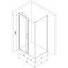 Mexen Apia posuvná sprchová kabina 100 x 90 cm, transparentní, černá + sprchová vanička Flat, bílá