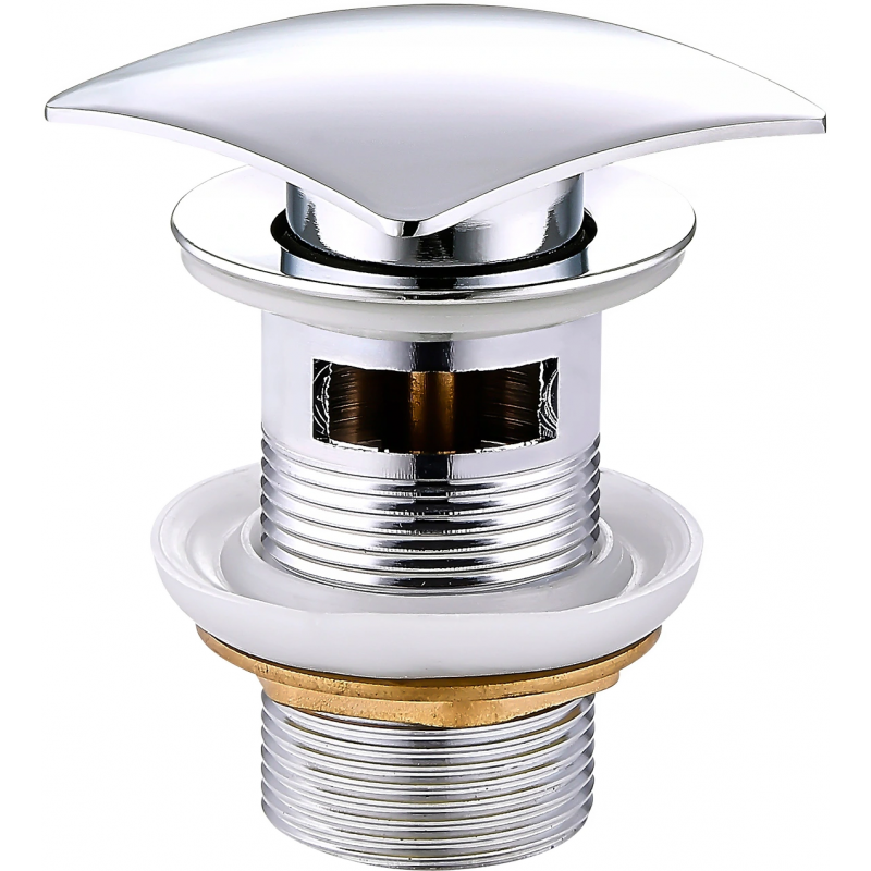 Mexen uzávěr klik-klak čtvercový s přepadem, chrom - 79926-00