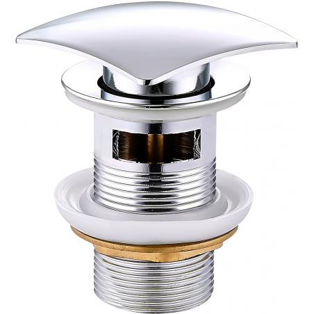 Mexen uzávěr klik-klak čtvercový s přepadem, chrom - 79926-00