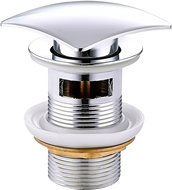 Mexen uzávěr klik-klak čtvercový s přepadem, chrom - 79926-00