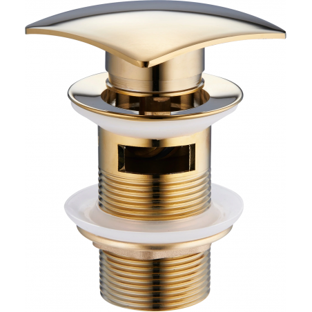 Mexen klik-klak čtvercová zátka s přepadem, zlatá - 79926-50