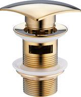 Mexen klik-klak čtvercová zátka s přepadem, zlatá - 79926-50