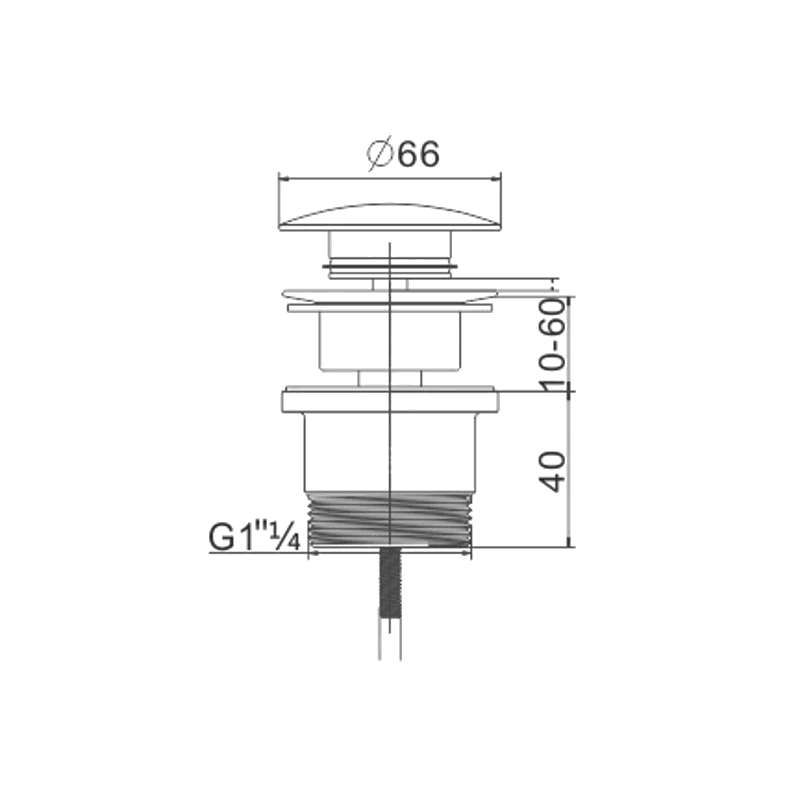Mexen klik-klak univerzální zátka, chrom - 79930-00