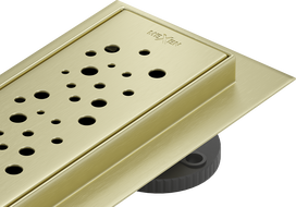 Mexen Flat M12 lineární odtok 100 cm, zlatý kartáčovaný - 1A21100-15