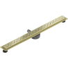 Mexen Flat 360° M12 otočný lineární odtok 90 cm, zlatý kartáčovaný - 1A21090-40