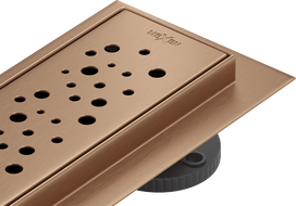 Mexen Flat 360° M12 otočný lineární odtok 60 cm, kartáčovaná měď - 1C21060-40