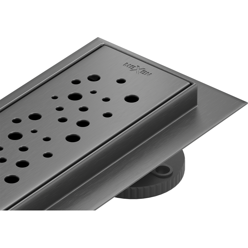 Mexen Flat 360° M12 otočný liniový odtok 60 cm, kartáčovaná gun gray - 1E21060-40