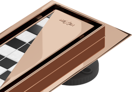 Mexen Flat 360° M13 otočný liniový odtok 2v1 80 cm, růžové zlato - 1610080-40