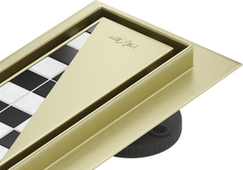 Mexen Flat M13 lineární odtok 2v1 80 cm, zlatý kartáčovaný - 1A10080-15