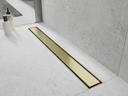 Mexen Flat M13 lineární odtok 2v1 130 cm, kartáčované zlato - 1A10130
