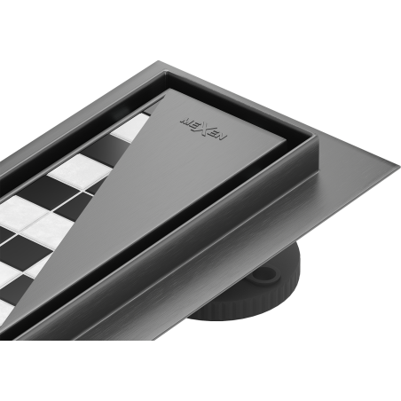 Mexen Flat 360° M13 otočný liniový odtok 2v1 90 cm, kartáčovaná zbraň šedá - 1E10090-40