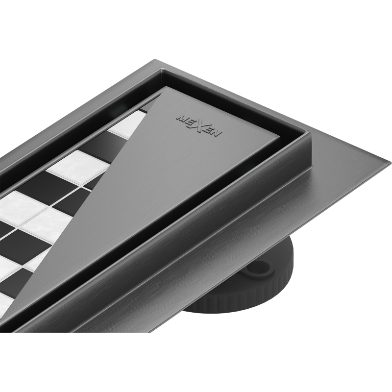 Mexen Flat M13 lineární odtok 2v1 160 cm, kartáčovaný gun gray - 1E10160