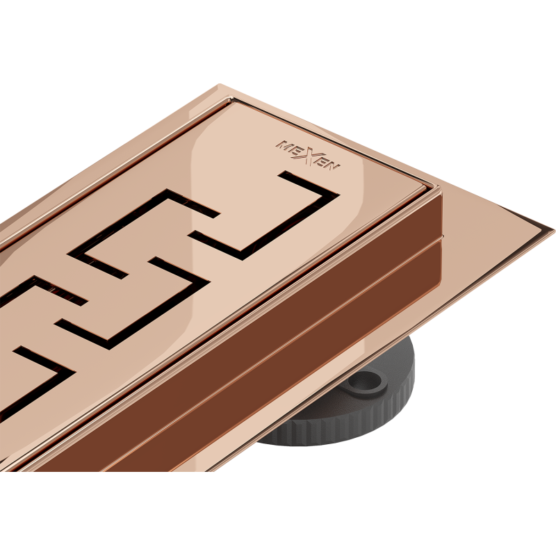 Mexen Flat 360° M15 otočný liniový odtok 70 cm, růžové zlato - 1624070-40