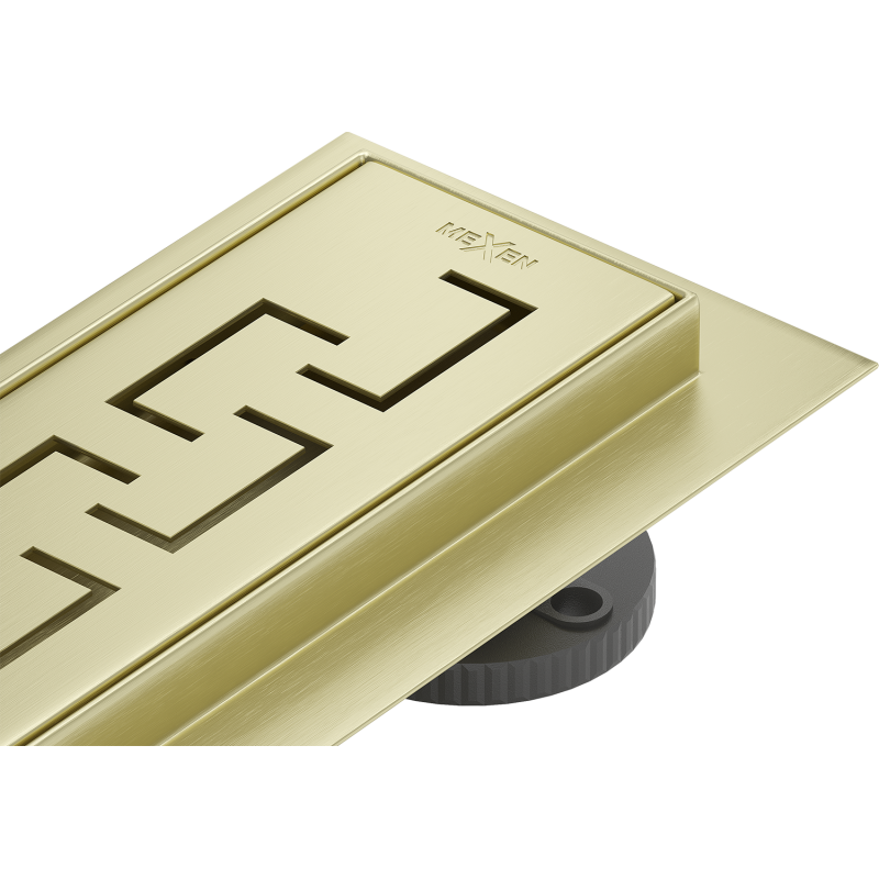 Mexen Flat 360° M15 otočný lineární odtok 60 cm, zlatý kartáčovaný - 1A24060-40
