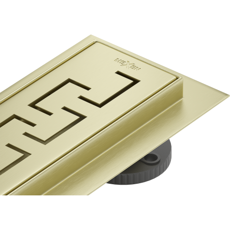 Mexen Flat 360° M15 otočný lineární odtok 90 cm, zlatý kartáčovaný - 1A24090-40