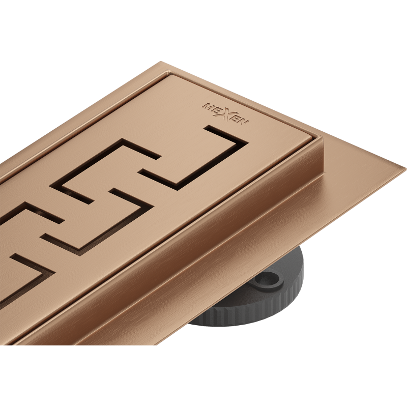 Mexen Flat 360° M15 rotační liniový odtok 70 cm, kartáčovaná měď - 1C24070-40