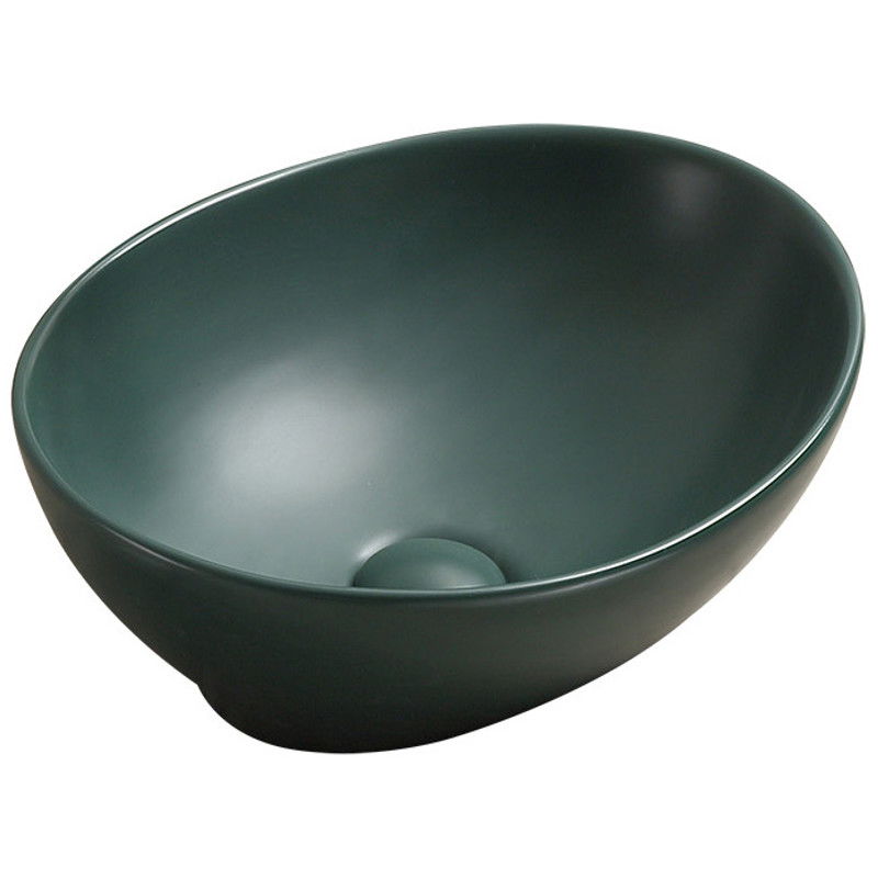 Mexen Elza umyvadlo na desku 40 x 33 cm, tmavě zelený mat - 21014047