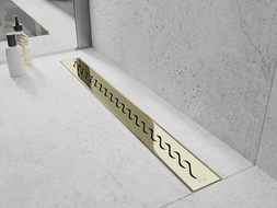 Mexen Flat M18 liniový odtok 90 cm, zlatý - 1523090-15