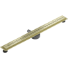 Mexen Flat 360° M18 otočný lineární odtok 90 cm, zlatý kartáčovaný - 1A23090-40