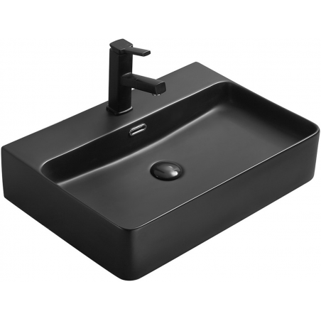 Mexen Lara umyvadlo na desku 60 x 42 cm, černá matná - 21166085