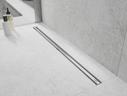 Mexen Flat 360° Slim otočný liniový odtok 80 cm, inox - 1041080