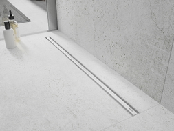 Mexen Flat 360° Slim otočný liniový odtok 120 cm, bílý - 1241120