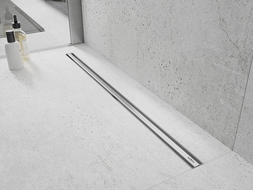 Mexen Flat 360° Slim otočný lineární odtok 140 cm, inox - 1041140