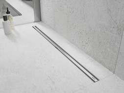 Mexen Flat 360° Slim otočný liniový odtok 140 cm, inox - 1041140