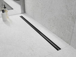 Mexen Flat 360° Slim otočný liniový odtok 140 cm, černý - 1741140