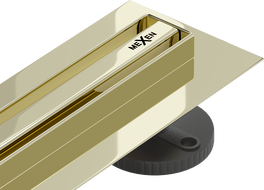 Mexen Flat 360° Slim Odtokový kanálek otočný 50 cm, zlatý - 1541050