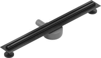 Mexen Flat 360° Slim otočná liniová odtoková mřížka 50 cm, černá - 1741050