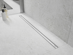 Mexen Flat 360° Slim otáčivý lineární odtok 140 cm, bílý - 1241140