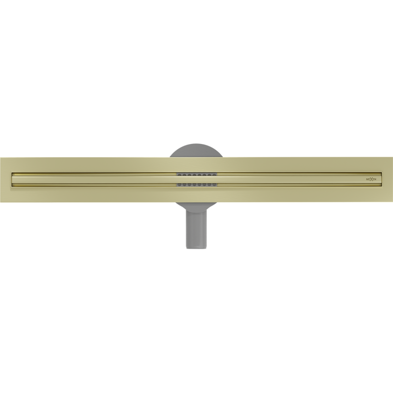 Mexen Flat 360° Slim otočný lineární odtok 50 cm, zlatý kartáčovaný - 1A41050