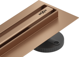 Mexen Flat 360° Slim obvodový odtok otočný 80 cm, kartáčovaná měď - 1C41080