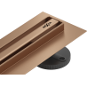Mexen Flat 360° Slim lineární otočný odtok 160 cm, kartáčovaná měď - 1C41160