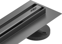 Mexen Flat 360° Slim 90 cm otočný lineární odtok, gun gray kartáčovaný - 1E41090