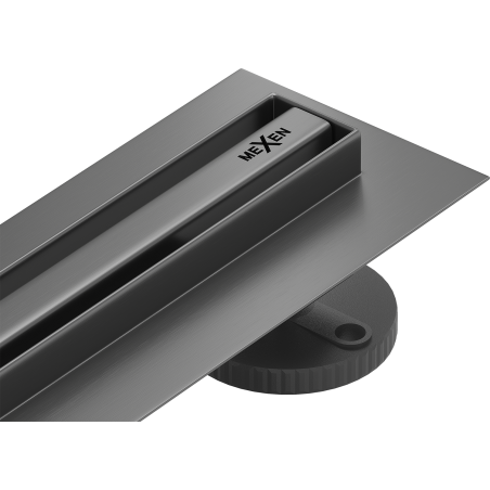 Mexen Flat 360° Slim otočný liniový odtok 120 cm, gun gray kartáčovaný - 1E41120