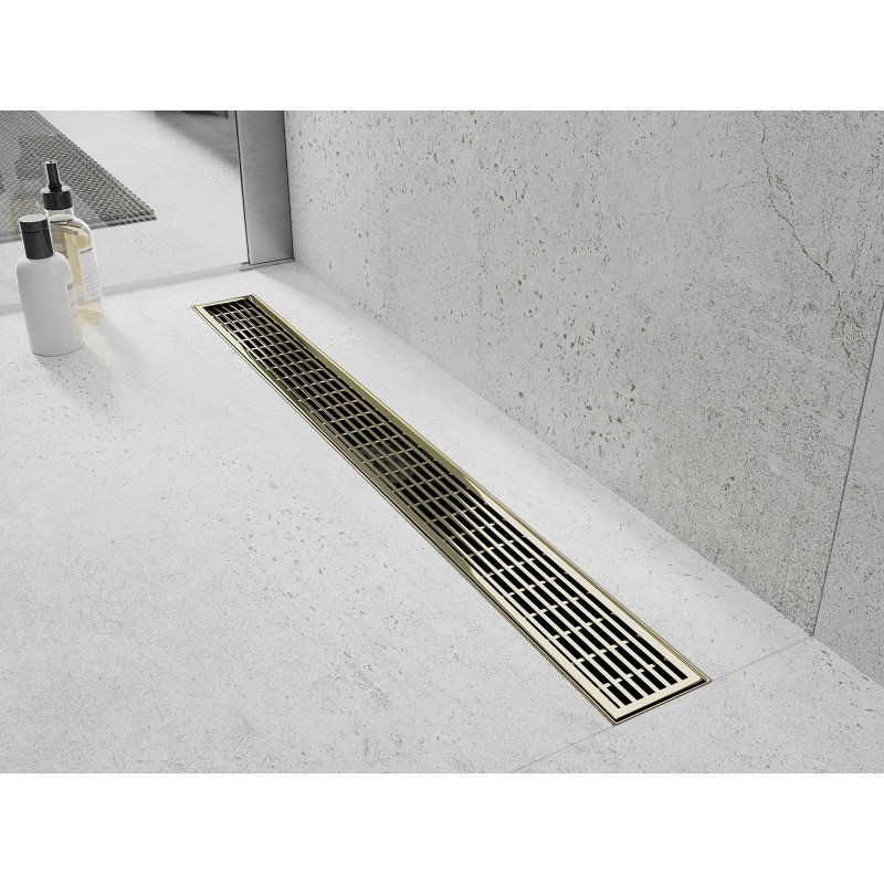 Mexen Flat 360° M33 otočný lineární odtok 70 cm, zlatý - 1533070-40