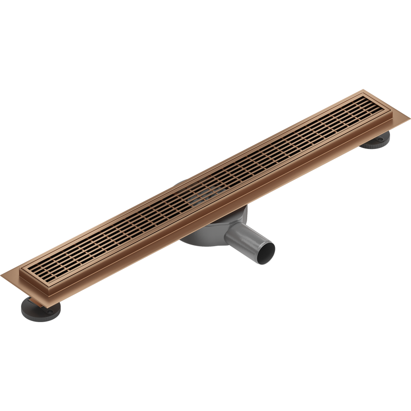 Mexen Flat 360° M33 otočný lineární odtok 60 cm, kartáčovaná měď - 1C33060-40