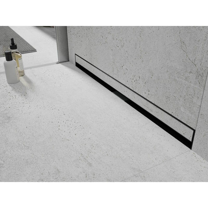 Mexen Flat Wall liniový odtok nástěnný 2v1 90 cm, černý - 1730090