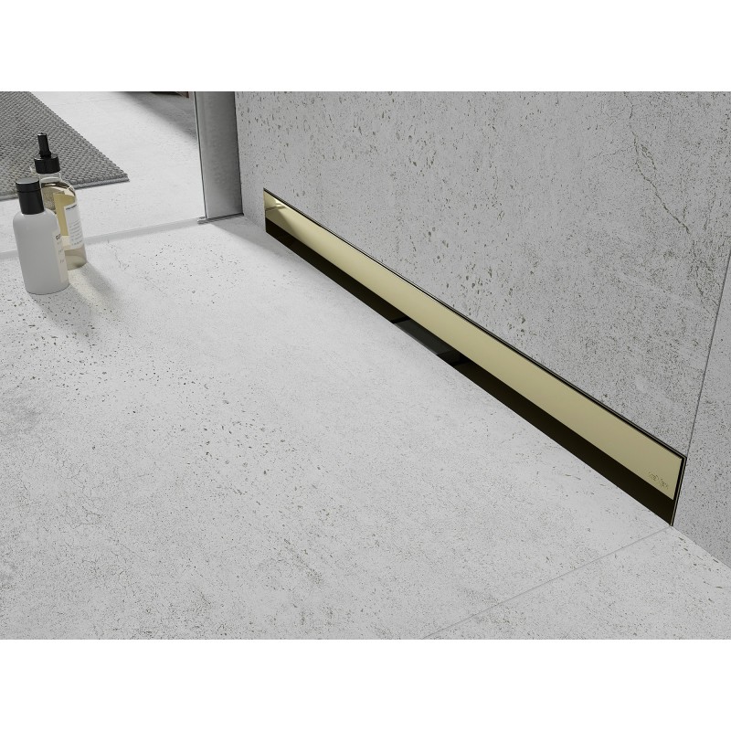 Mexen Flat Wall nástěnný lineární odtok 2v1 100 cm, zlatý - 1530100