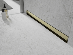 Mexen Flat Wall nástěnný liniový odtok 2v1 100 cm, zlatý - 1530100