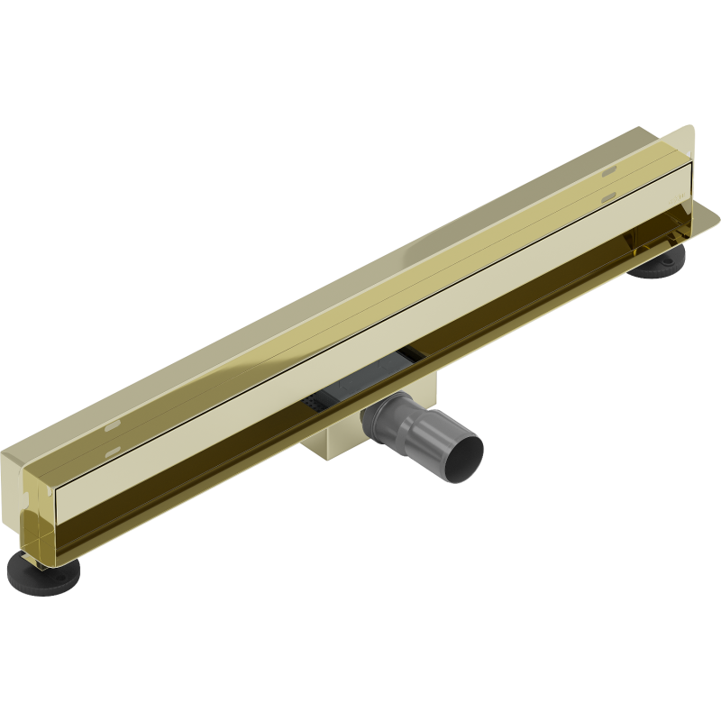 Mexen Flat Wall nástěnný lineární odtok 2v1 50 cm, zlatý - 1530050