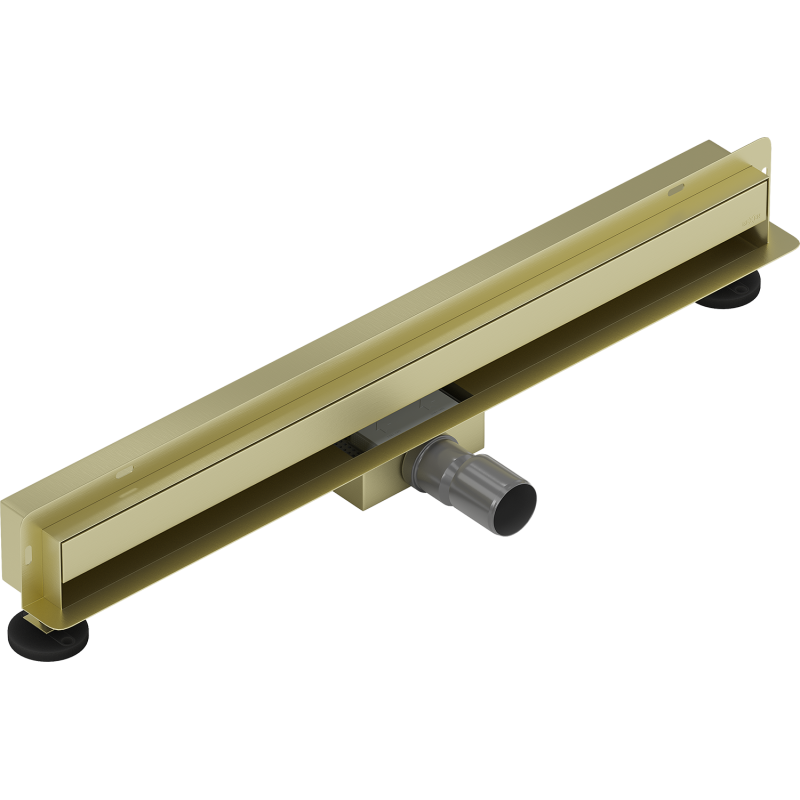 Mexen Flat Wall nástěnný lineární odtok 2v1 50 cm, zlatý kartáčovaný - 1A30050